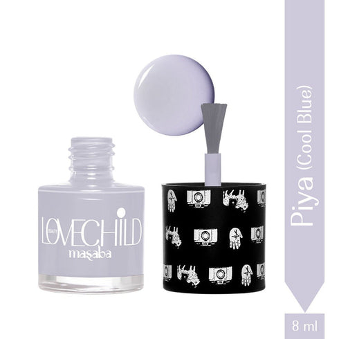 LoveChild Piya  Breathable Cool Blue Glossy Nail Paint